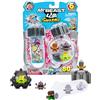 MrBeast Lab Swarms Battle Fusion Series, colleziona 80+ sciami unici da 2,5 cm, confezione da laboratorio include 6 micro bestie, 6 adesivi da collezione e 1 tappi Fusion impilabili per costruire il