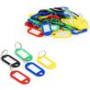 WAYTEX 931637 - Set di 50 portachiavi etichette, porta etichetta in plastica, anello in metallo, scrittura possibile su etichetta per chiavi, identificazione, bagagli o animali, in 5 colori assortiti