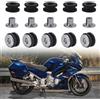 Rakiuty Gommini per Moto Rondelle in Gomma,Tappi in Gomma per Moto M6,Gommini per Parabrezza Moto,Moto Gommini del Motociclo,per Esterni, per Moto,Moto,parabrezza,10 Pezzi,Nero