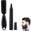 Rakiuty Matita per Barba e Pennello per Barba,Kit Penna per Riempimento Barba,Beard Filling Pen Kit,Beard Pencil Filler,Nero
