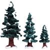 Lemax Christmas evergreen tree, set of 3