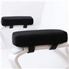 LargeLeaf Cuscini extra spessi 5 cm per braccioli e gomiti, per sedia da ufficio, da gioco, con braccioli in memory foam, set da 2 pezzi (nero)