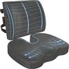 FORTEM Cuscino Sedia Ufficio, Supporto Lombare Auto, Ergonomico L | Memory Foam, Fodera Traspirante e Lavabile, Base Antiscivolo, Cinghia Regolabile Per Gaming
