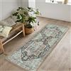 artyrugs Tappeto Lavabile in Lavatrice, 60x240cm, 75% Cotone Riciclato, Pelo Corto, Fondo Antiscivolo, Tappeti per Camera da Letto, Cucina, Corridoio, Ufficio, Corridoio, Carbone & Siena Chiaro