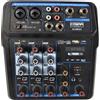 COBRA AUMX4 MINI MIXER 4 CANALI CON LETTORE USB E BLUETOOTH + ALIMENTAZIONE PHANTOM