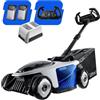Litheli Easysurge Tagliaerba Tosaerba a Batteria 43cm, 2x 20V Batterias 4.0Ah, Autopropulsione(2,2-4,7 km/h), Altezza Regolabile 25-75mm, Sacco 50L, per Prati Fino a 500m²
