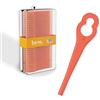 BEOS 100 x Set di Lame di Ricambio per decespugliatori Einhell, Bosch, CMI - Lame in plastica per Einhell GE-CT 18 LI, GE-CT 18 LI Kit, Bosch ART26 Accutrim, CMI C-ART-10, 8/17