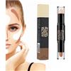 Rakiuty Contouring Viso, Stick Contorno 2 in 1, Concealer, Highlighter, Bastone Contorno, Doppio Correttore Testina, Trucco Highlight, Correttore, #03 Colore Naturale