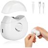 LOPHE Tagliaunghie Elettrico Automatico con LED, Nail Clippers per Mani e Piedi, Ricaricabile per Adulti e Bambini, Casa e Viaggio (Bianco-nuovo)