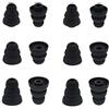 Bllq 6paia gommini di ricambio per tripla flangia auricolari auricolari cuscinetti di silicone per Sony piu in cuffie senso Powerbeats Jaybird ecc. nero S M L 3 Size