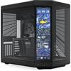 HYTE Y70 Touch Infinite Dual Chamber ATX Mid Tower - Custodia estetica moderna con touchscreen LCD 2,5K integrato, colore: Nero