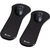 LL-COEUR Confezione da 2 poggiapolsi per tavolo e sedia, braccio ergonomico da scrivania, supporto multifunzione per mouse per computer (2 x nero)