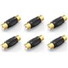 VCE 6 Pezzi Adattatore Audio RCA Femmina Femmina Oro Accoppiatore RCA Connettore Prolunga Rca Cavo