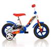 DINO BIKES Bicicletta da 10 Pollici senza Freno per Bambini - Telaio in Acciaio, Ruote in Lega, Sella Regolabile e Stabilizzatori di Sicurezza - Adatta per bambini dai 2 ai 3 Anni