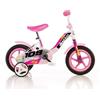 DINO BIKES Bicicletta da 10 Pollici senza Freno per Bambini - Telaio in Acciaio, Ruote in Lega, Sella Regolabile e Stabilizzatori di Sicurezza - Adatta dai 2 ai 3 Anni
