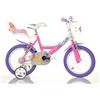 WINX Bicicletta Winx 16'' con Portabambola, Freno e Cestino Anteriore - adatta per bambini di 6-8 anni
