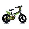 Bicicletta 14 pollici Bicicletta Dinosauro per bambini con stabilizzatori, mascherina frontale - adatta dai 5 ai 7 anni