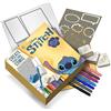 Disney Stitch Create your own comic disney stitch con stencil, timbri e pennarelli