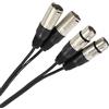 Plugger Câble Bretelle XLR femelle 3b/mâle 3b 0,60 m Noir