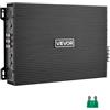 VEVOR Amplificatore Audio per Auto a 4 Canali di Potenza a Ponte Classe AB max. 4x200 W a 4 Ohm/4x400 W a 2Ohm, Amplificatore Audio Multicanale per SUP Pick-Up Tensione Nominale 14,4V CC