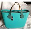 O bag Borsa Nuova Originale - Col. Turchese - Interno Verde Manici Verde