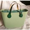 O bag Borsa Nuova Originale - Col. Salvia - Interno Verde Manici Verde Cinghia