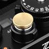 Haoge Pulsante di scatto in rame da 12 mm per Fujifilm xe5 XT5 GFX100RF XT50 XT30II XPro3 Nikon Zf DF e Q3 43 D LUX 8 M10 M-11 superficie concava, nuova versione: diametro 12 mm