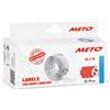 Meto Etichette per prezzatrici (32x19 mm, 2 linee, rosso fluo, 5.000 pezzi, permanente, per Meto, Contact, Sato, Avery, Tovel, Samark, ecc.)