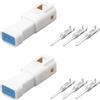 The Lord of the Tools 2 Pezzi Connettore IPX7 A 3 Pin Con Contatti A Crimpare 03T-JWPF-VSLE-S Adatto Per Sensori Automobilistici