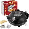 YIBAKE Forno Elettrico per Pizze, Pizza 4' Minuti, Φ 31cm Piastra Pietra Ceramica, Max 420℃ Forno Pizza con 5 livelli di cottura, inkl. Pala per Pizza, Raschietto e Ricette