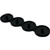 Xtrude Ltd Oral Care - Supporto per spazzolino elettrico e vassoio antigoccia, colore: nero, quadrupla