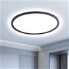 EASY EAGLE Plafoniera LED Soffitto 40cm, 6500K Luce Bianca, Nero Lampadario LED Soffitto, IP44 Impermeabile Lampada da Soffitto per Bagno Camera da Letto Cucina Corridoio Soggiorno Ufficio