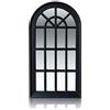 Antic by Casa Chic - Specchio A Finestra Alla Francese - 46x86 cm - Cornice Solida - Nero Opaco