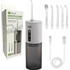 MULIN Irrigatore Orale Professionale Senza Fili per Casa e Viaggio - Idropulsore Dentale Portatile ad Acqua Ricaricabile Impermeabile IPX7 con 5 Ugelli Intercambiabili - Grigio