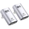 Cable Matters 2-Pack 40Gbps Adattatore USB C ad angolo retto con 240W PD (adattatore USB C a 90 gradi) - Porta Thunderbolt 4, Thunderbolt 3, USB 4 compatibile con iPhone 15, iPad Pro, Steam Deck