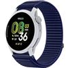 GIOPUEY Cinturini Compatibile con COROS Pace 4, Nylon Traspirante Sport Loop Cinturino in Morbido Nylon Intrecciato Strap Band - Darkblue