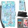 Haninsuze Cover per Xiaomi Redmi Note 12 4G Custodia Cover Pelle Libro Portafoglio con Porta Carte Magnetica Protezione Antiurto Cuoio Flip Case Custodia Cover per Redmi Note 12 4G, Torre