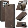 Cracedily Cover per Xiaomi Redmi Note 15 Pro Plus 5G Case, Custodia Cover Pelle Premium Portafoglio con Porta Carte Magnetica Supporto Protezione Flip Case Custodia per Note 15 Pro Plus 5G, Caffè