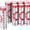 PHOTOOLEX Batterie al litio ricaricabili AA confezione da 8 3600 mWh con 3 Ampere di potenza di picco (non caricatore)