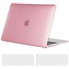 TECOOL Cover per MacBook Air M1 (A2337) e MacBook Air 13 Pollici Retina 2020 2019 2018 (A2179 A1932), Custodia Rigida Protettiva Sottile in Plastica e Copritastiera UE, Cristallo Fucsia