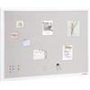 VEVOR Bacheca in sughero bianco 1124x824mm con finitura in lino, Bacheca montata a parete per casa, scuola, ufficio, biblioteca, Bacheca da muro per decorazione insegnamento superficie in lino