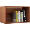 AUSHOPLAH Moderna libreria da scrivania in legno, 40 x 31,5 x 17 cm, design compatto per libri E210 (caffè)