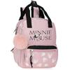 Disney Minnie Heads Zaino per bambini, zaino scolastico, realizzato in poliestere, tasche laterali, spalline larghe regolabili, maniglia superiore per appenderla, sistema magic Fix., Rosa, Taglia