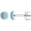 FACOKO - Orecchini a perno in titanio da donna, set multi-gemme con turchese/onice/occhio di tigre e altro, orecchini ipoallergenici, 3mm, Titanio
