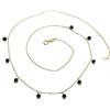 Never say Never Collana in oro giallo 18 kt con spinello nero e catena mini forzata da 45 cm che, grazie ai suoi molteplici anelli nella chiusura, si può indossare anche a 40 cm.