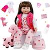 ZIYIUI 18 Pollici 47cm Reborn Bambola Femmina Silicone Morbido Vinile Magnetica Bocca Giocattolo Ragazza Fatto a Mano Bella Bocca Regali di Natale Reborn Dolls