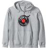 Mademark Vinile Revival Amante della Musica su Disco retrò Felpa con Cappuccio, Unisex per Adulti, Grigio Melange, M