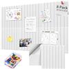 Sonuvia Pannello in Feltro Autoadesivo 60x120 cm, Set 8 Pezzi Decorativi con 35 Puntine, Bacheca Memo Murale per Ufficio Cucina e Arredo Interno, Bianco Porcellana
