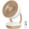 MYCARBON Ventilatore da Tavolo Silenzioso 20dB, 8 Velocità Turbo, 1850m³/h, 3D Oscillazione, ECO, Basso Consumo, Timer 8h, con Telecomando