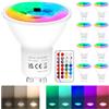 REYLAX 8pcs Lampadine LED GU10 5W, RGB + Bianco Caldo, Faretti LED Che Cambiano Colore, 12 Colori 5 Modalità, Attivazione Della Memoria, Regolazione Tramite Telecomando a Infrarossi